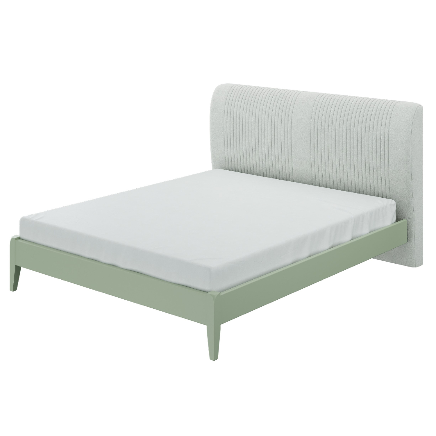 Кровать Bravo Джали, двуспальная, 160х200 см, спинка: зимняя мята/полоса, каркас: зелёный самшит