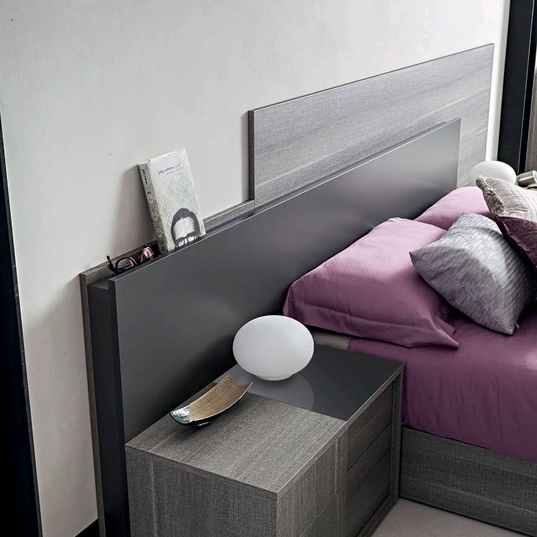 Кровать Status Futura, двуспальная, Q.S., 154х203, цвет серый (FUBGRLT01) остаткиFUBGRLT01