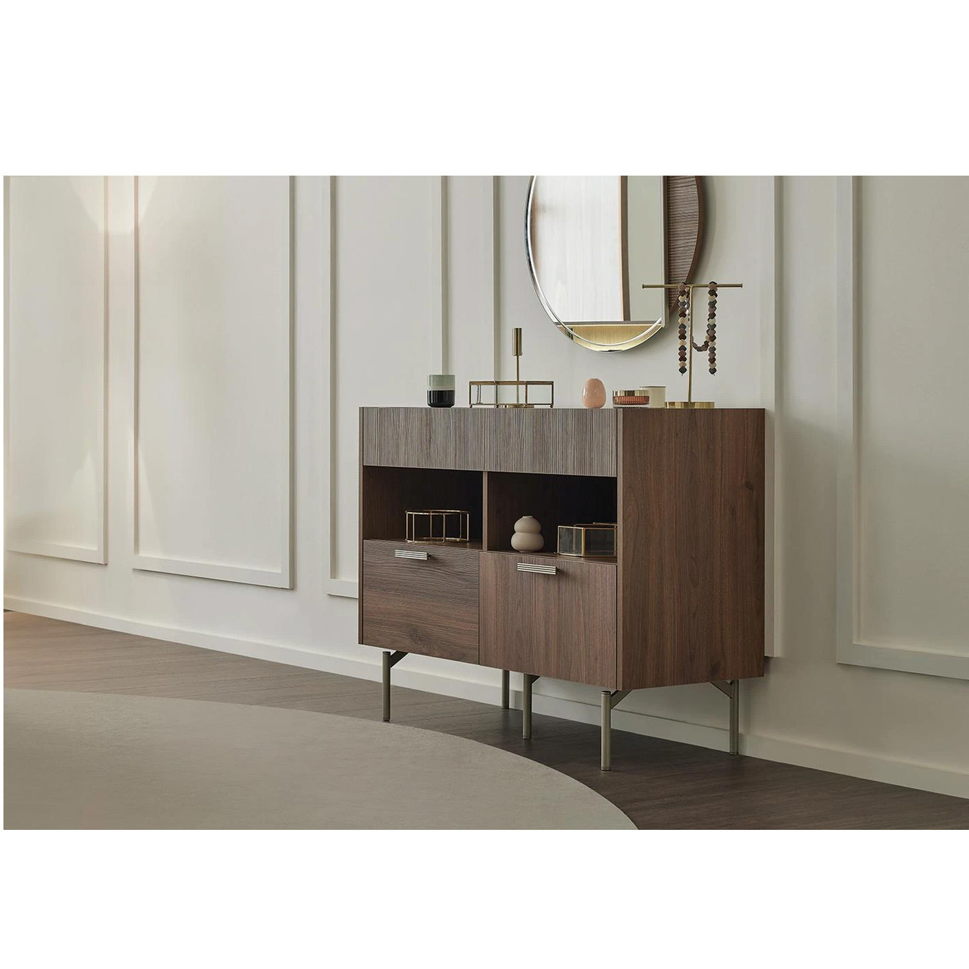 Комод с деревянной поверхностью Enza Home Pavia, размер 108х46х86 см55555000002411 Комод с деревянной поверхностью Enza Home Pavia, размер 108х46х86 см55555000002411