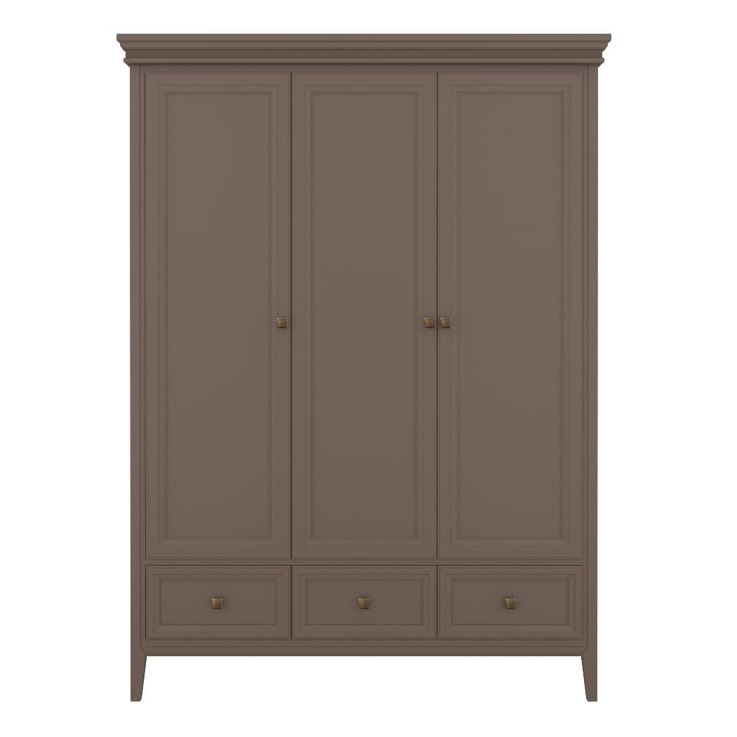 Шкаф платяной Tesoro Quartz, трехдверный, 152х58х211.5 см, цвет: кварц (T803QU)T803QU
