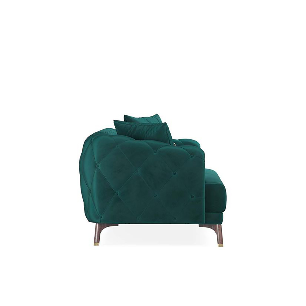 Диван Enza Home Navona, четырехместный, цвет зелёный, размер 287х105х78 см