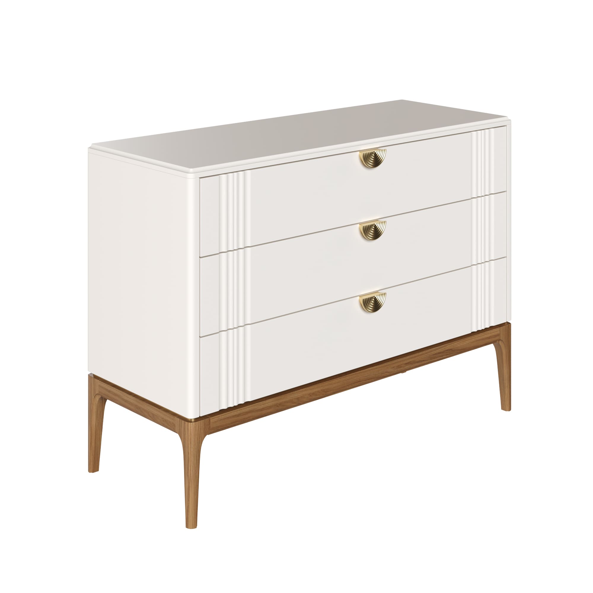 Комод Bari White, 3 ящика, 116x50x86 см, цвет: белый (BR401W)BR401W Комод Bari White, 3 ящика, 116x50x86 см, цвет: белый (BR401W)BR401W