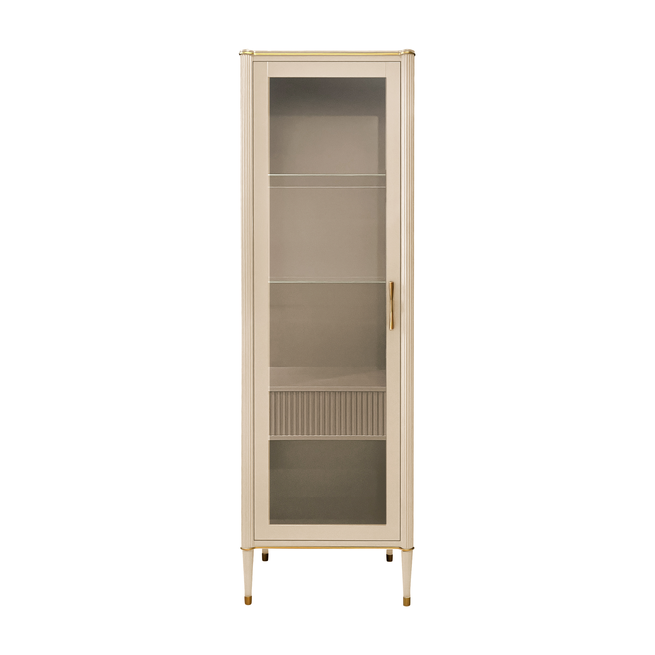 Витрина Timber Венеция, однодверная левая, цвет: Меланж/Орех американский, 63х45х193 см (Т-101L/ML/NA)Т-101L/ML/NA