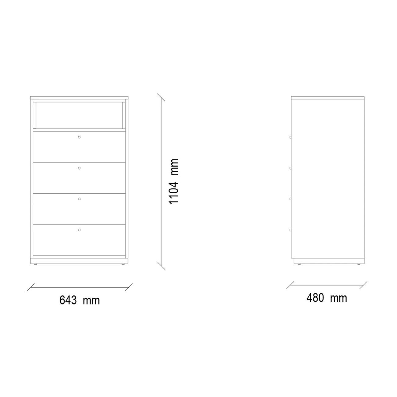 Комод высокий Enza Home Loreto, размер 64х48х110 см55555000001113 Комод высокий Enza Home Loreto, размер 64х48х110 см55555000001113