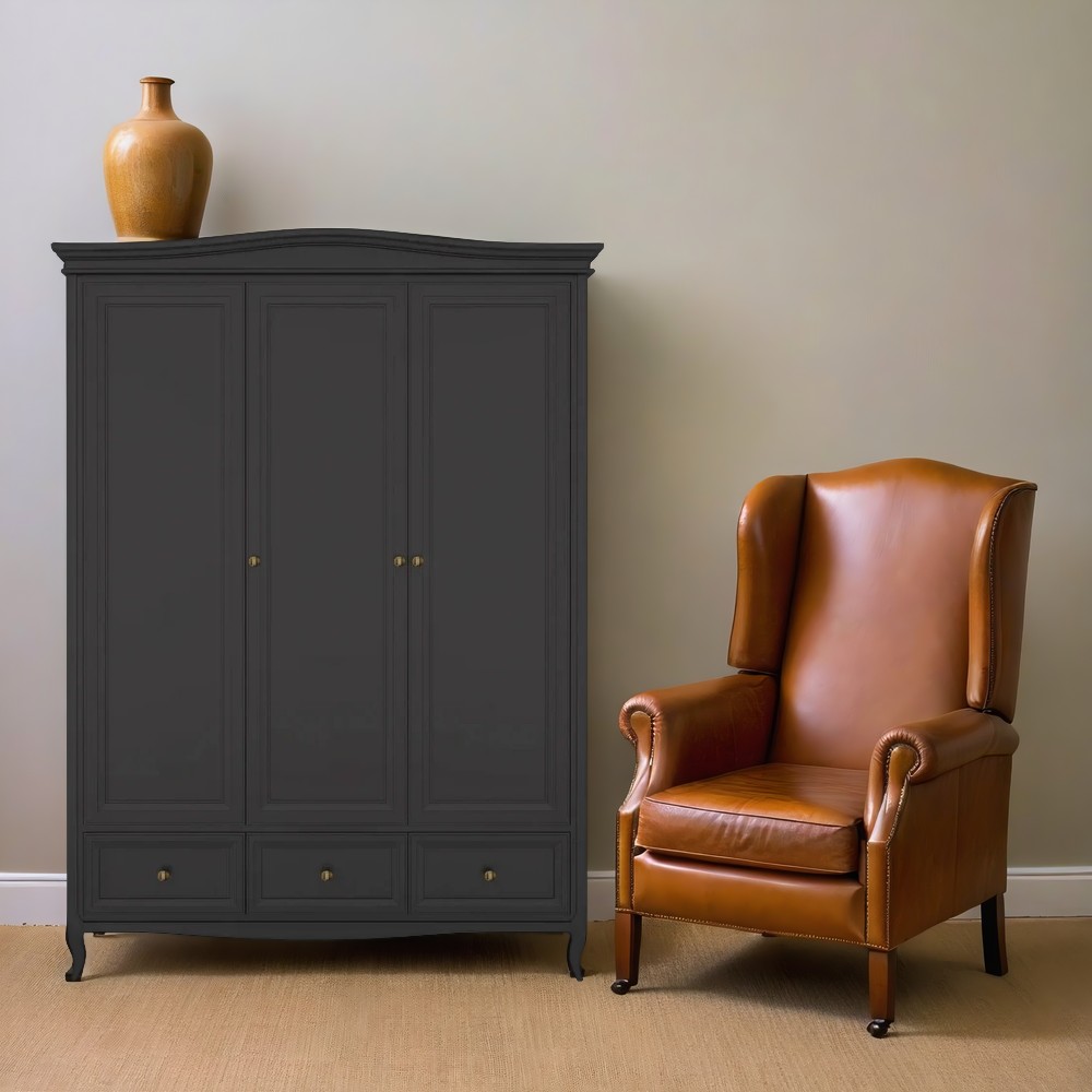 Шкаф 3-х дверный Aletan Majessa, 152х58х211 см, цвет: чёрный (M803BL )M803BL Шкаф 3-х дверный Aletan Majessa, 152х58х211 см, цвет: чёрный (M803BL )M803BL