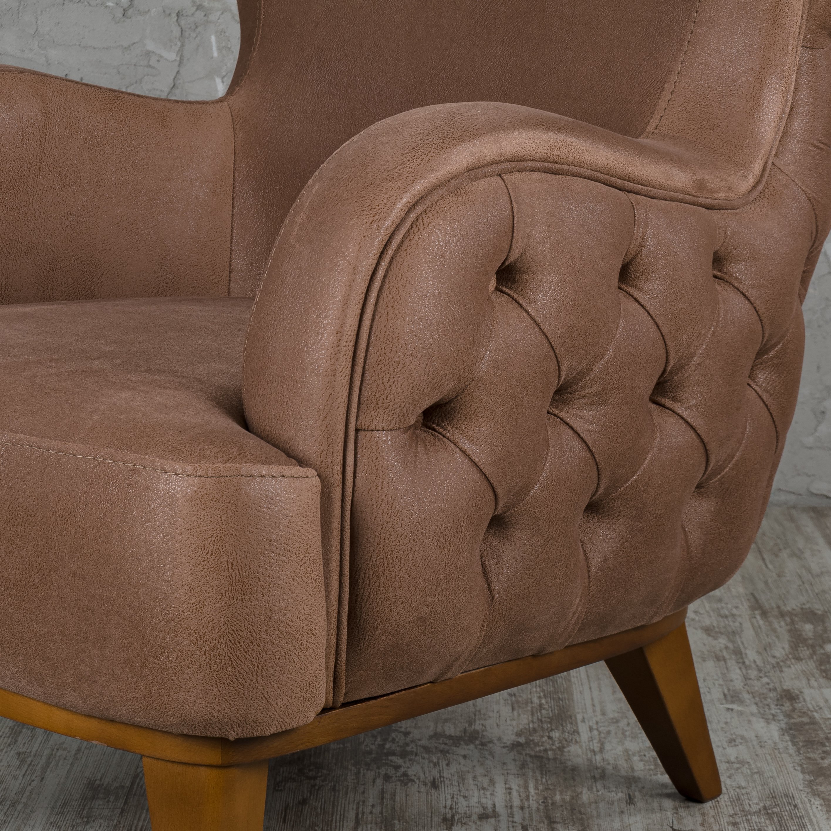 Кресло Lenova Mable, размер 80х75х90, ткань Zegna 04/brown (02196)02196