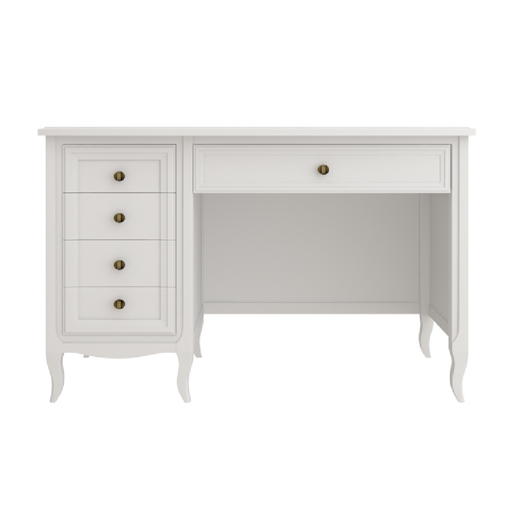 Стол письменный Aletan Majessa, однотумбовый, 138х65х80 см, цвет: белый (M702W)M702W Стол письменный Aletan Majessa, однотумбовый, 138х65х80 см, цвет: белый (M702W)M702W