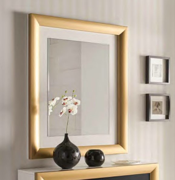 Зеркало Disemobel Cloe, прямоугольное, 90x110 см (2008), цвет Blanco|Oro-10 (экспо)2008