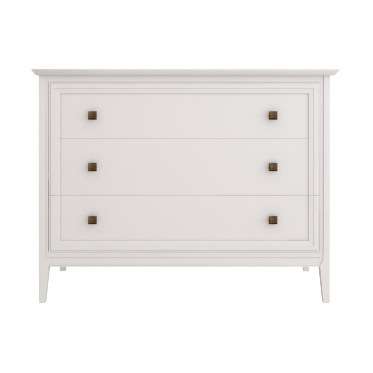 Комод Tesoro White, 3 ящика, 113x51,5x90 см, цвет: белый (T401W)T401W