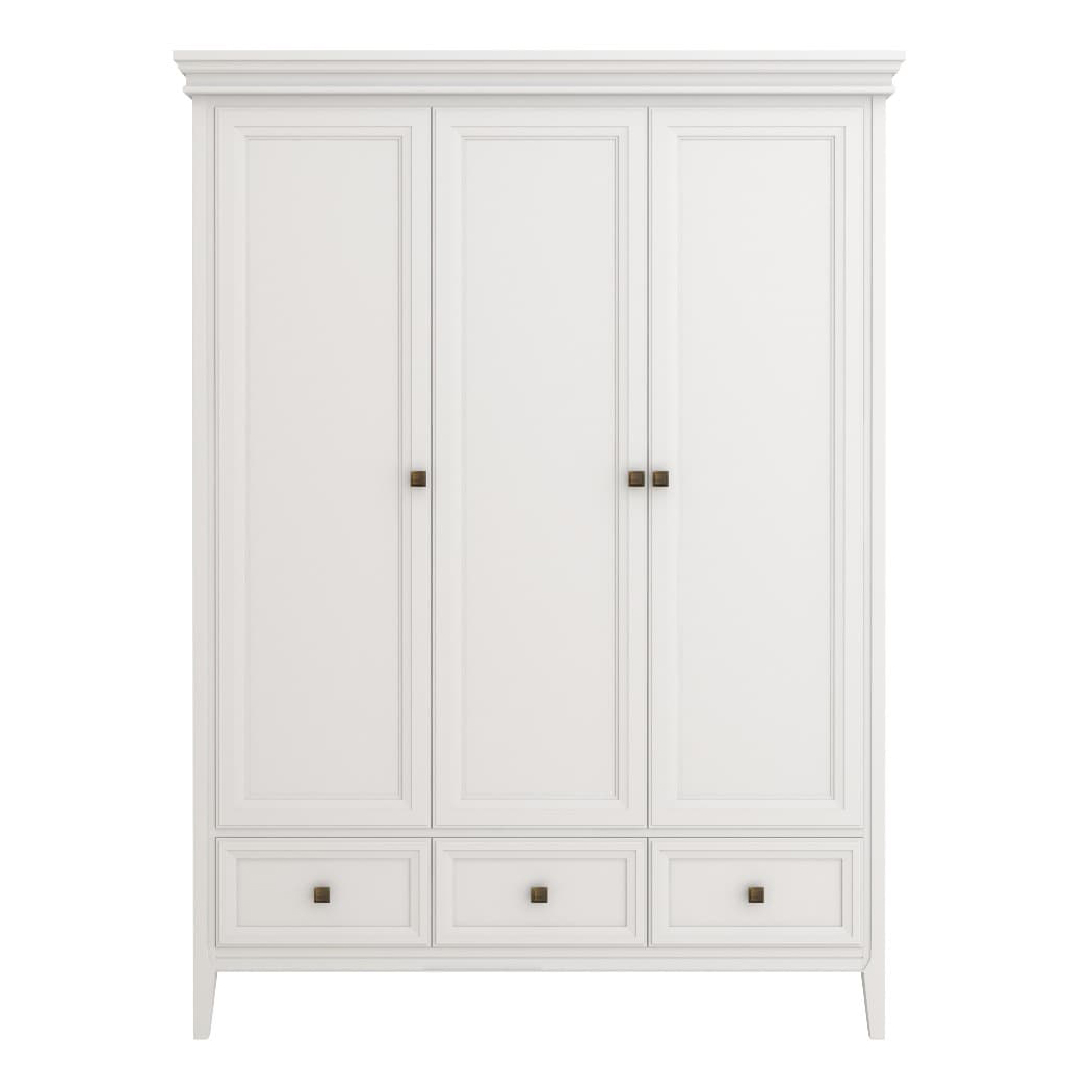 Шкаф платяной Tesoro White, трехдверный, 153х58х206 см, цвет: белый (T803W)T803W