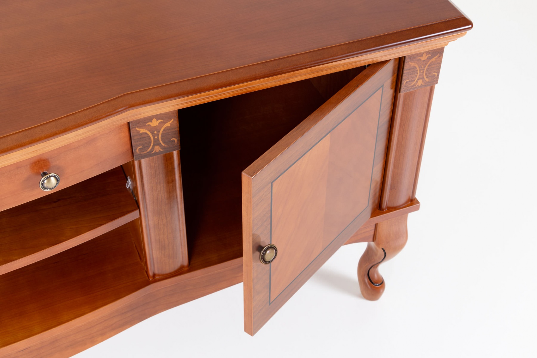 Тумба ТВ Panamar Classico, цвет: орех/черешня, 150х45х61 см (861.150.P)861.150.P Тумба ТВ Panamar Classico, цвет: орех/черешня, 150х45х61 см (861.150.P)861.150.P