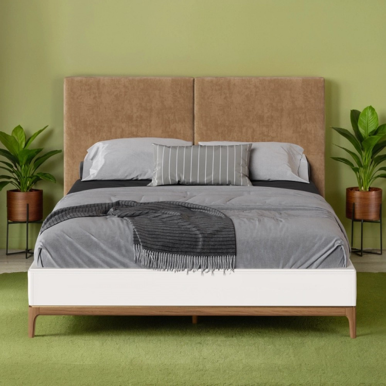 Кровать односпальная Bari White, 120x200 см, мягкая спинка, цвет: белый (BR222W)BR222W