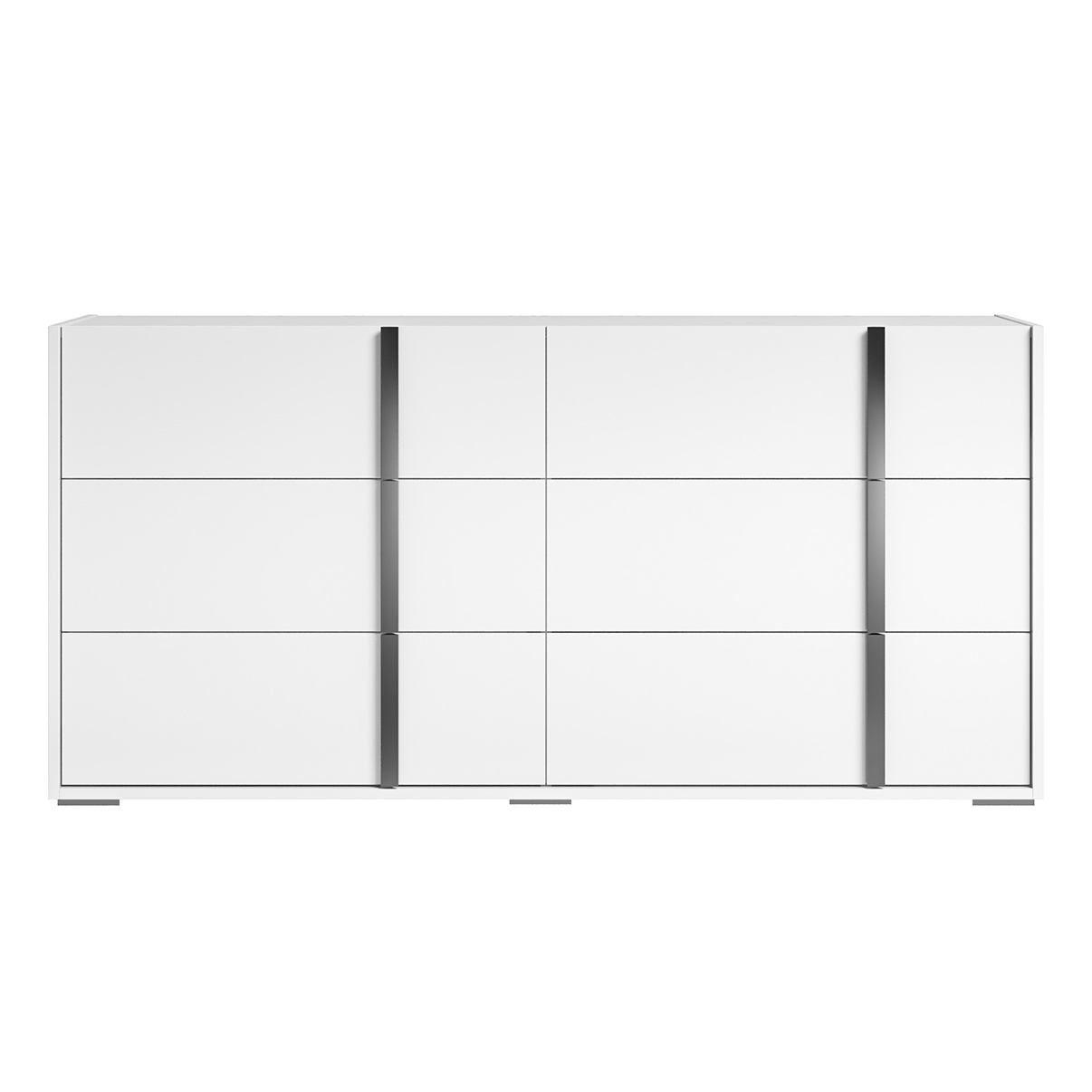 Комод широкий Status Bianca, 6 ящиков, цвет White, размер 160x49x77 см (BIBWHCM01)BIBWHCM01