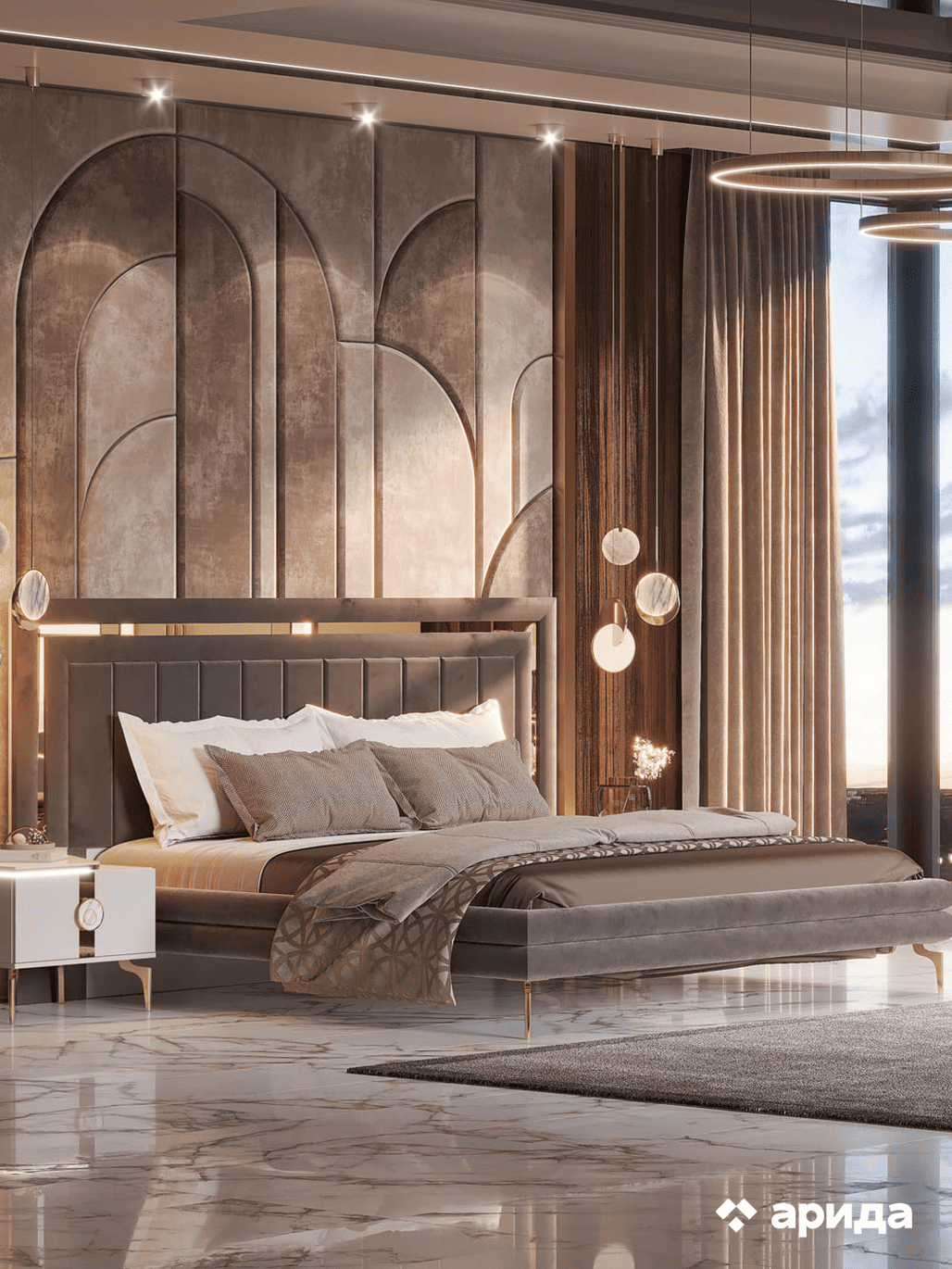 Кровать Арида Грация, 180х200 см, цвет серый, 221х210х129 см Кровать Арида Грация, 180х200 см, цвет серый, 221х210х129 см