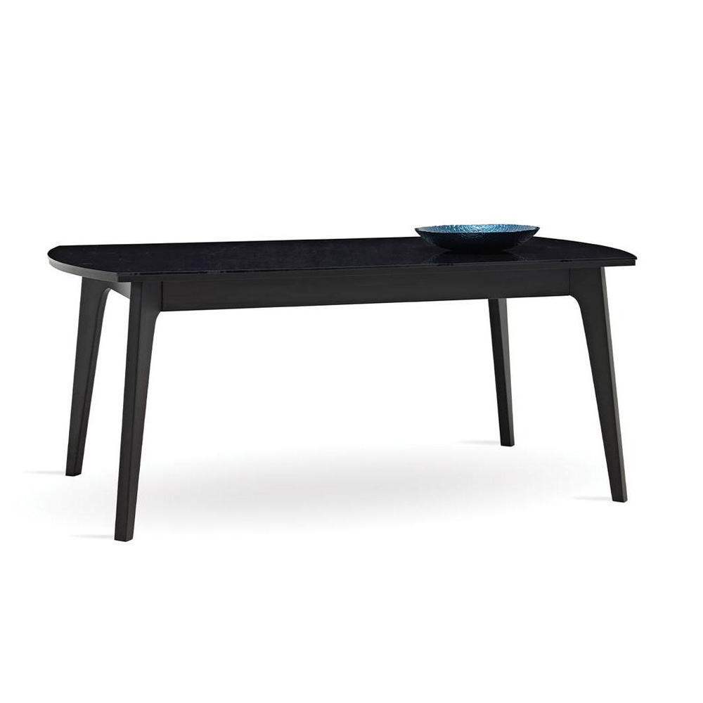 Стол обеденный чёрный Enza Home Legato, деревянные ножки, размер 180х100х76 см55555000001009 Стол обеденный чёрный Enza Home Legato, деревянные ножки, размер 180х100х76 см55555000001009