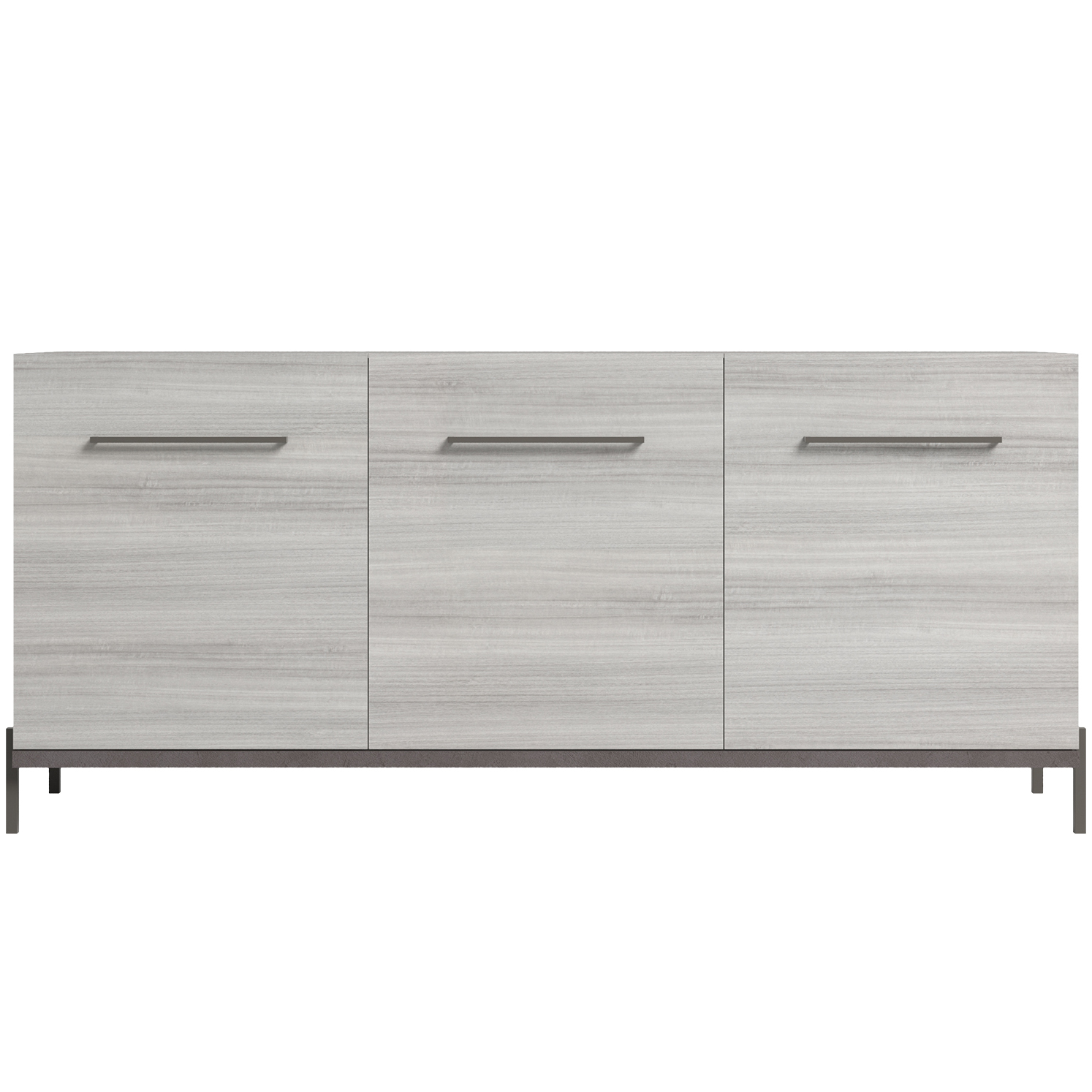 Комод-прилавок Status Mia, трёхдверный, с ручками, цвет Grey, 185x50x83 см (MIDGRB301М)MIDGRB301M