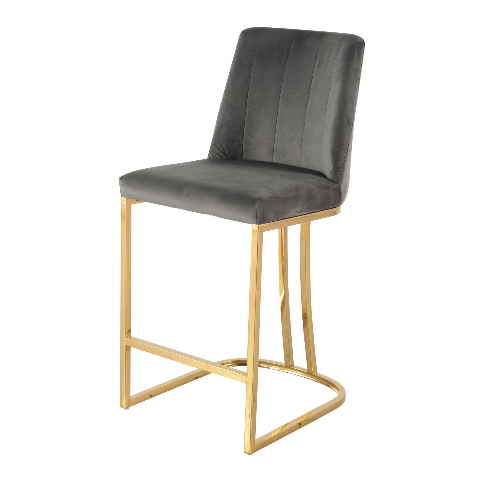 Стул барный IST-CASA Пресли DX-2296-1.1, размер 45x46x98 см, цвет: серый (DX-2296-1.1casa)DX-2296-1.1casa