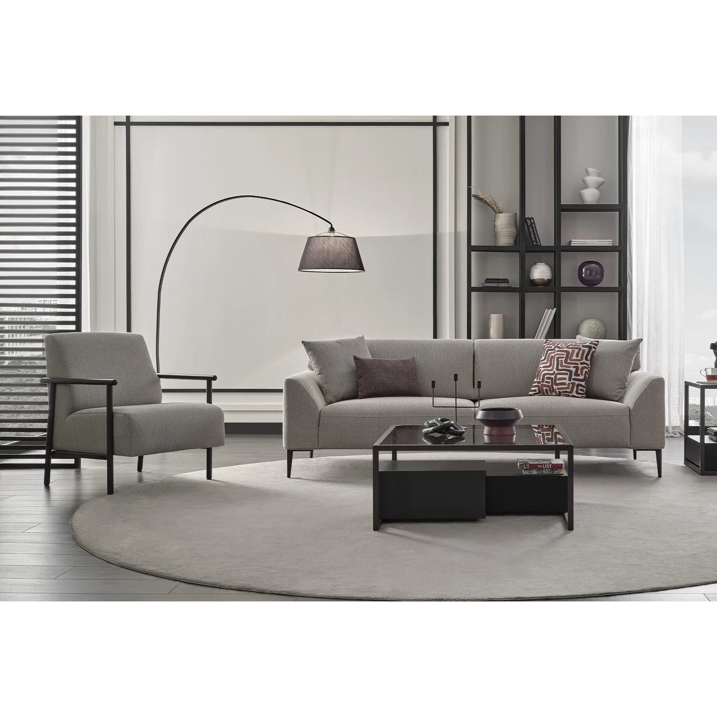 Кресло Enza Home Berta, серый, размер 70х86х88 см Кресло Enza Home Berta, серый, размер 70х86х88 см
