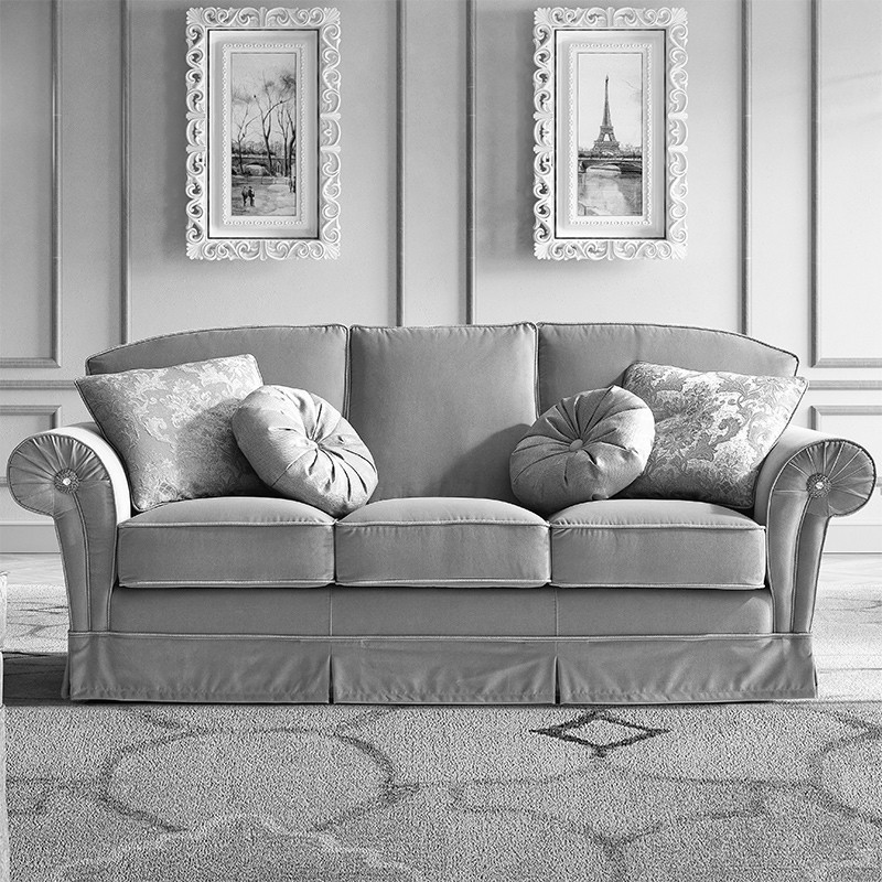 Диван 3-х местный Nostalgia Camelgroup, ткань Emporia/Plain, Lumina plain/Damask Lumina Cat.F, размер 220x95x95 см (остатки)