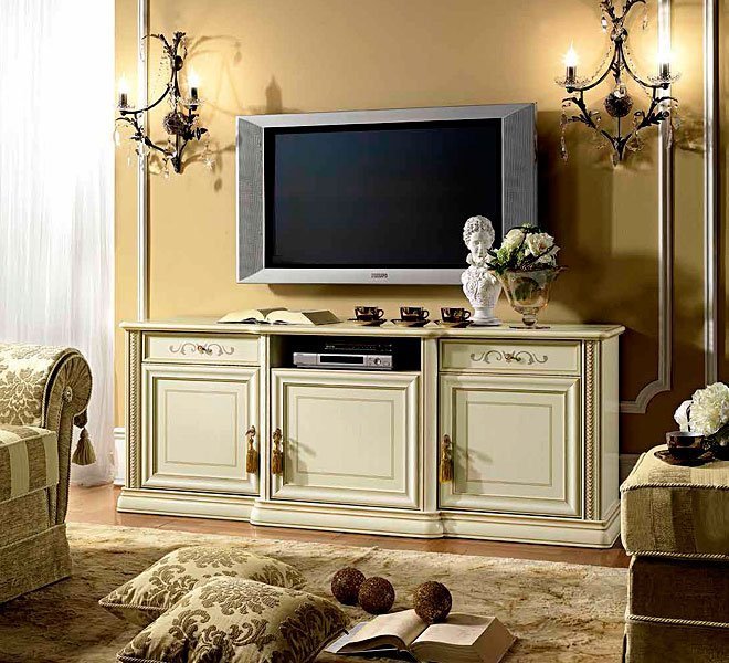 Тумба ТВ Siena Avorio, цвет: слоновая кость, 186x50x73 см (124PTV.02AV)124PTV.02AV Тумба ТВ Siena Avorio, цвет: слоновая кость, 186x50x73 см (124PTV.02AV)124PTV.02AV