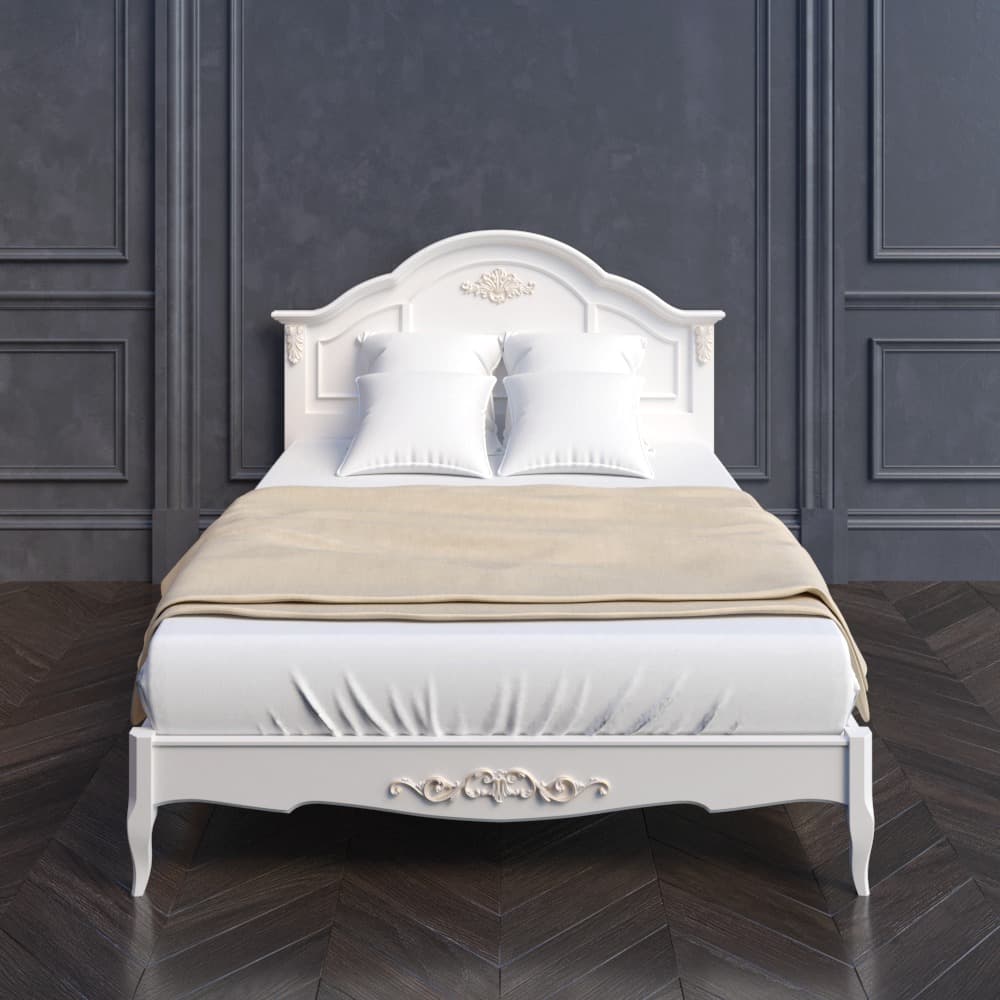 Кровать Aletan Provence, полуторная, 140x200 см, цвет: слоновая кость (B204)B204