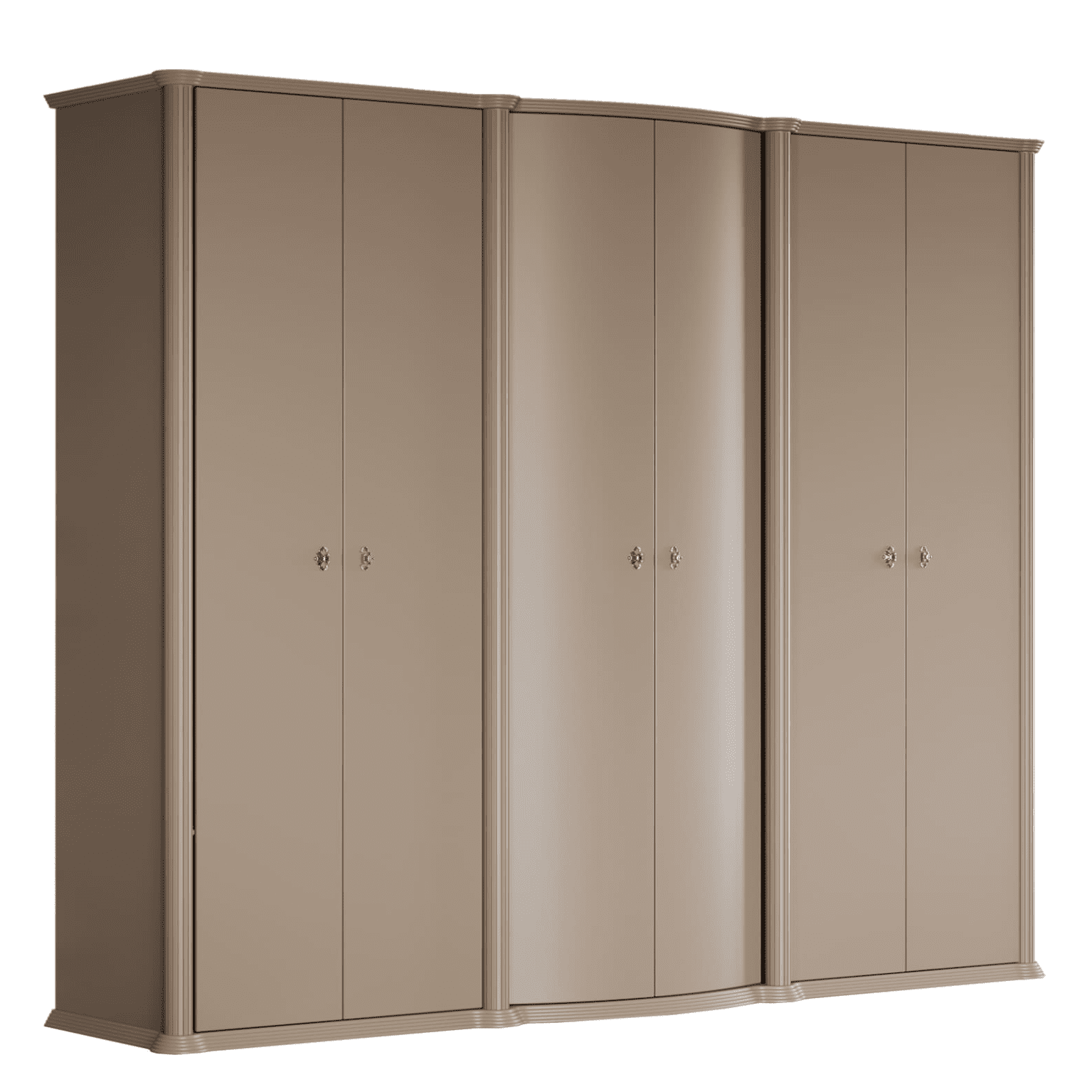 Шкаф шестидверный Арида София, цвет бежевый, размер 280х72х226 см. Шкаф шестидверный Арида София, цвет бежевый, размер 280х72х226 см.