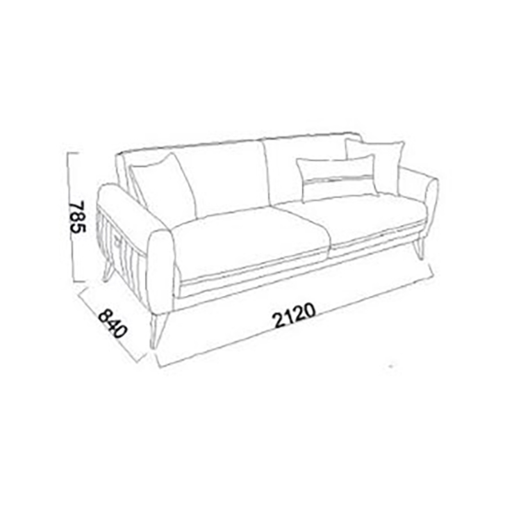Диван-кровать Bellona Cozy, 3-х местный, раскладной, цвет: бежевый 202075 (под 202082), 212x84x79 см (COZY-02)COZY-02 Диван-кровать Bellona Cozy, 3-х местный, раскладной, цвет: бежевый 202075 (под 202082), 212x84x79 см (COZY-02)COZY-02