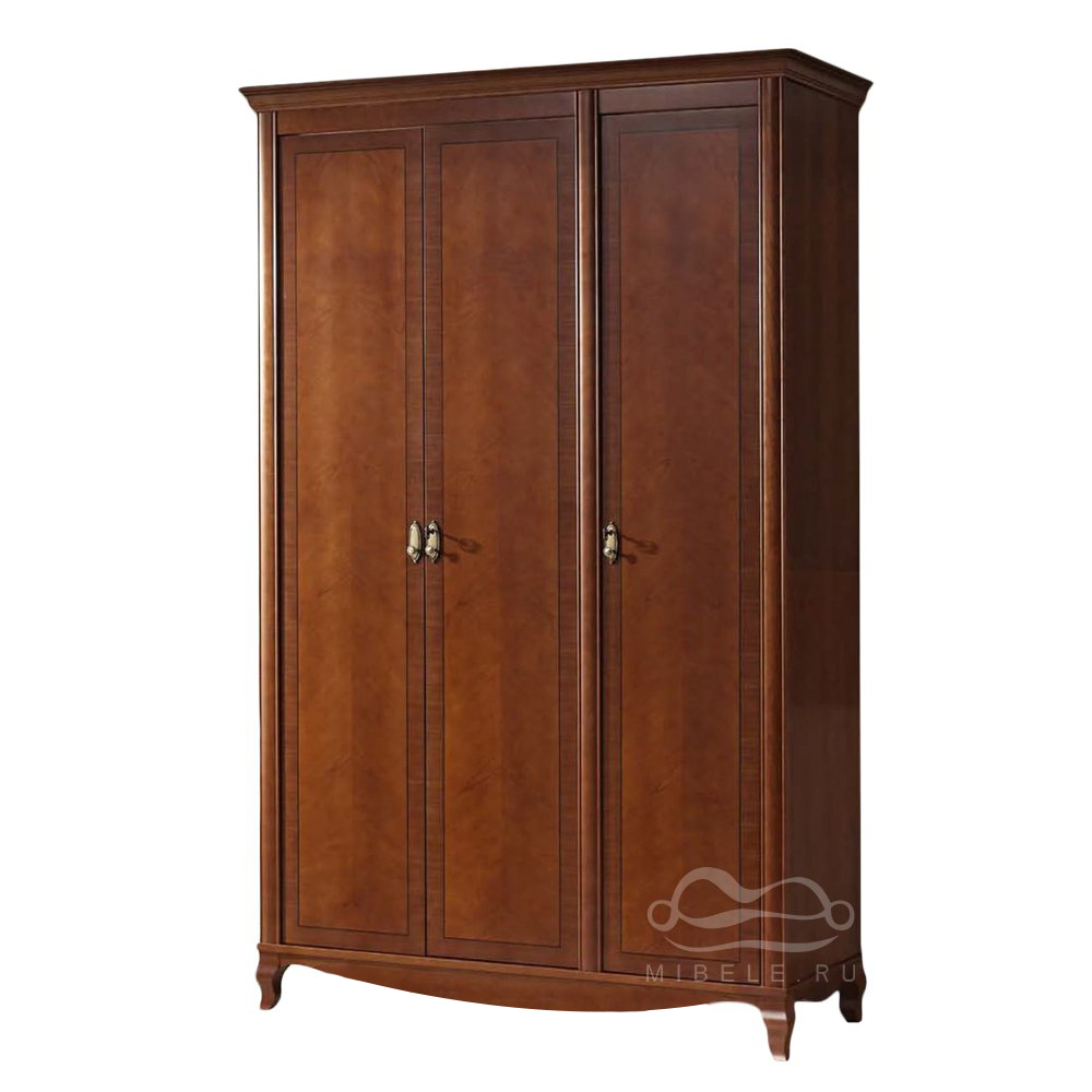 Шкаф платяной Panamar Classico 3-х дверный, цвет: орех / черешня, 144x61x232 см (876.003.P)876.003.P
