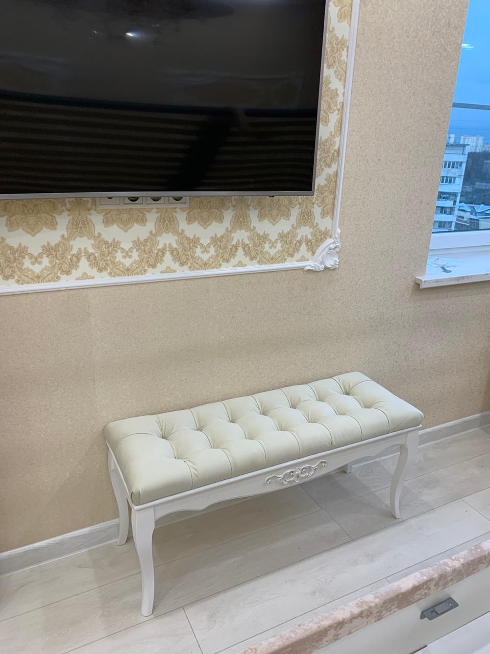 Банкетка Aletan Provence, цвет: слоновая кость, размер 111х38х52 см (B108)B108 Банкетка Aletan Provence, цвет: слоновая кость, размер 111х38х52 см (B108)B108