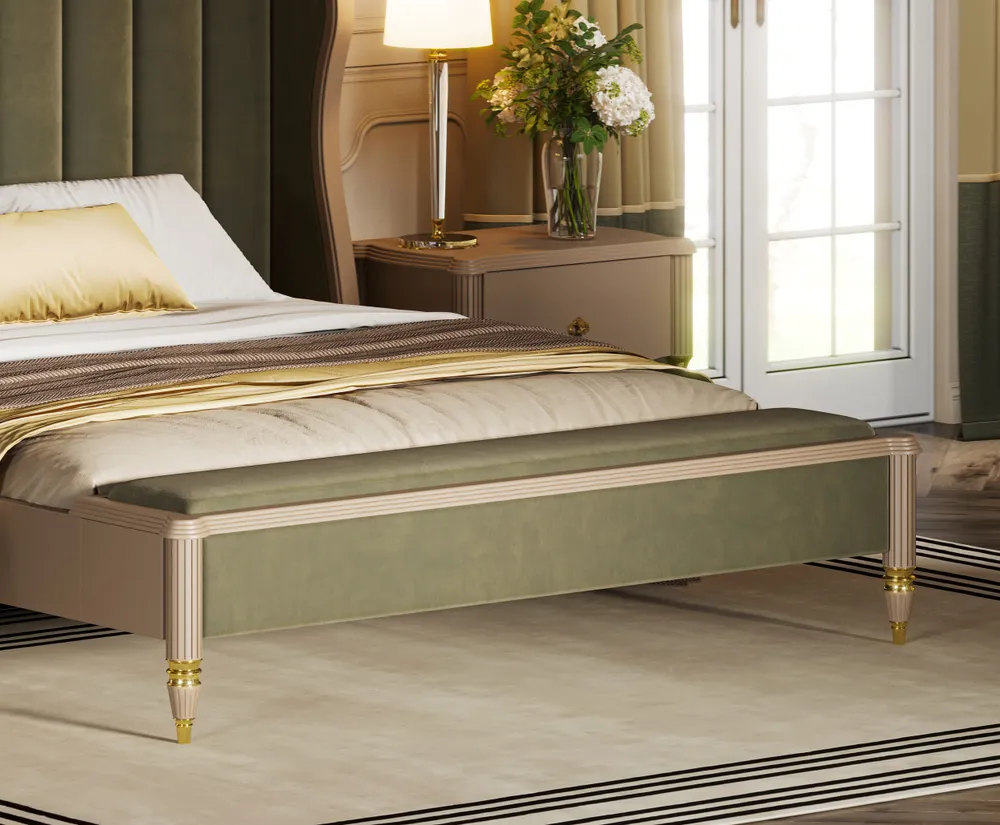 Банкетка к кровати Арида София, цвет бежевый, 193х39х45 см Банкетка к кровати Арида София, цвет бежевый, 193х39х45 см