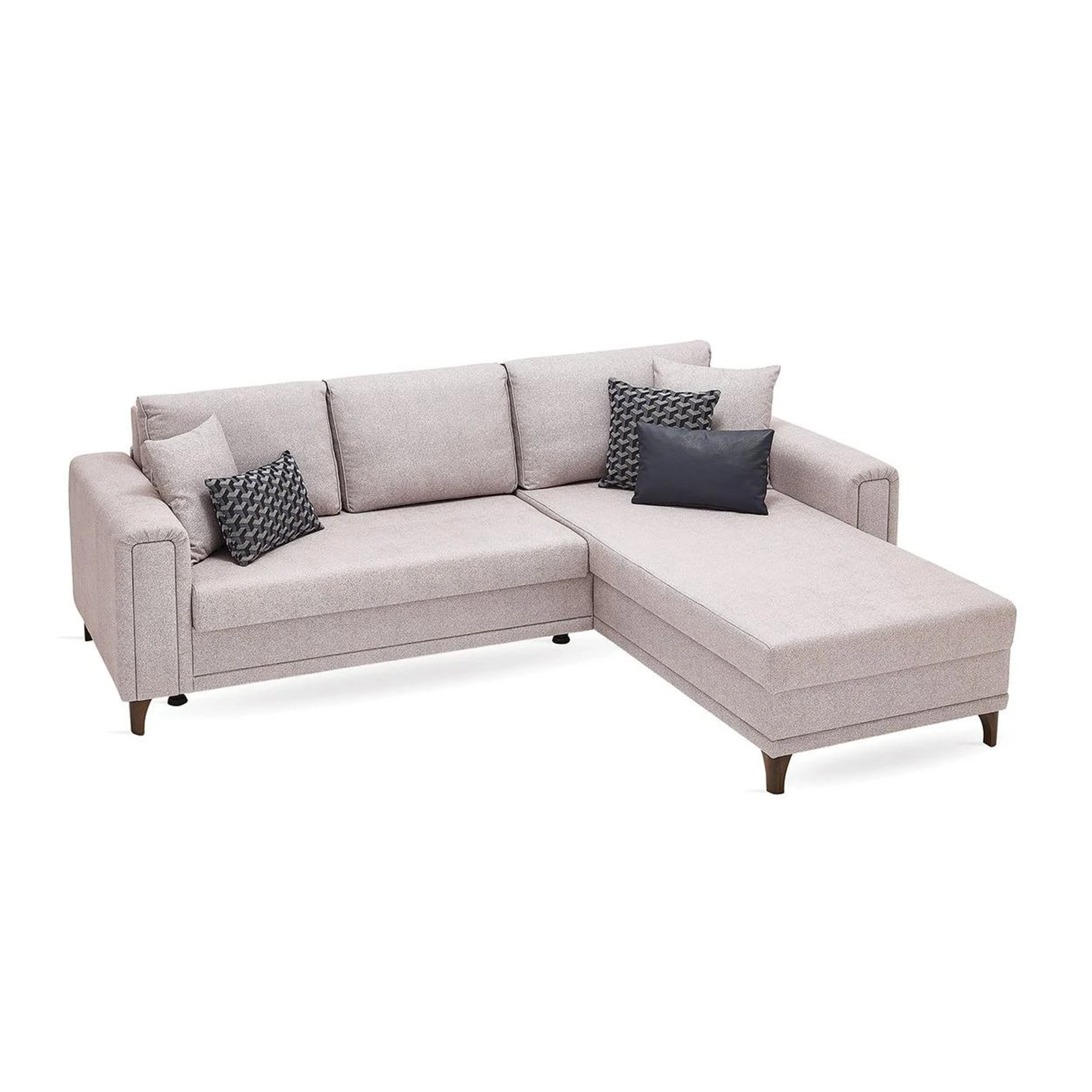 Диван-кровать Enza Home Maris, угловой, правый, цвет 14212 Mavi, размер 257х206х87 см Диван-кровать Enza Home Maris, угловой, правый, цвет 14212 Mavi, размер 257х206х87 см