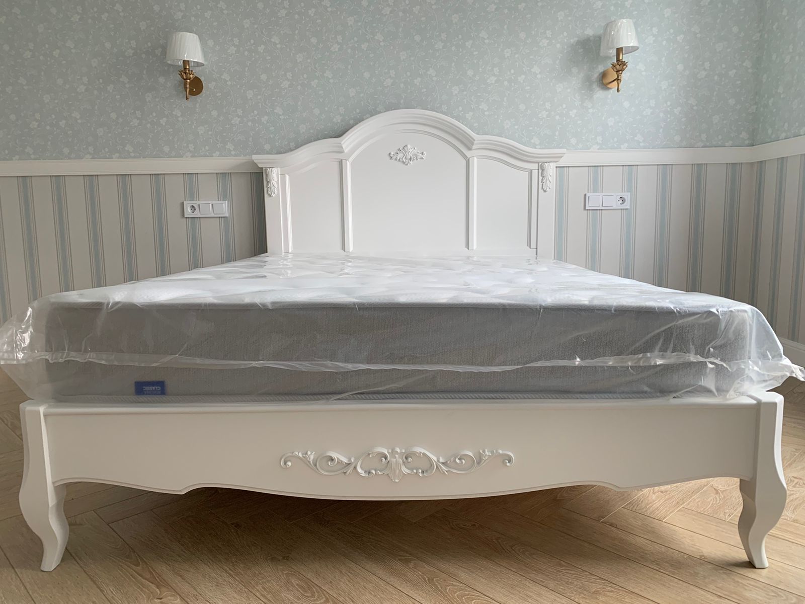 Кровать Aletan Provence, 160x200 см, цвет: слоновая кость-золото (B206G)B206G Кровать Aletan Provence, 160x200 см, цвет: слоновая кость-золото (B206G)B206G