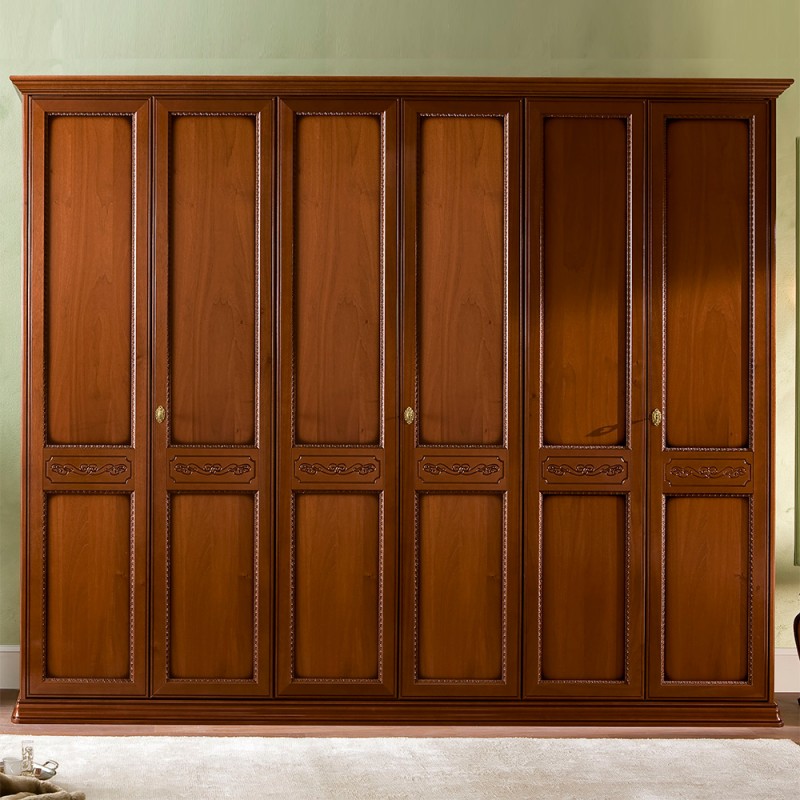 Шкаф платяной Camelgroup Torriani, 6-ти дверный, без зеркал, цвет: орех, 291x65x240 см (128AR6.01NO)128AR6.01NO