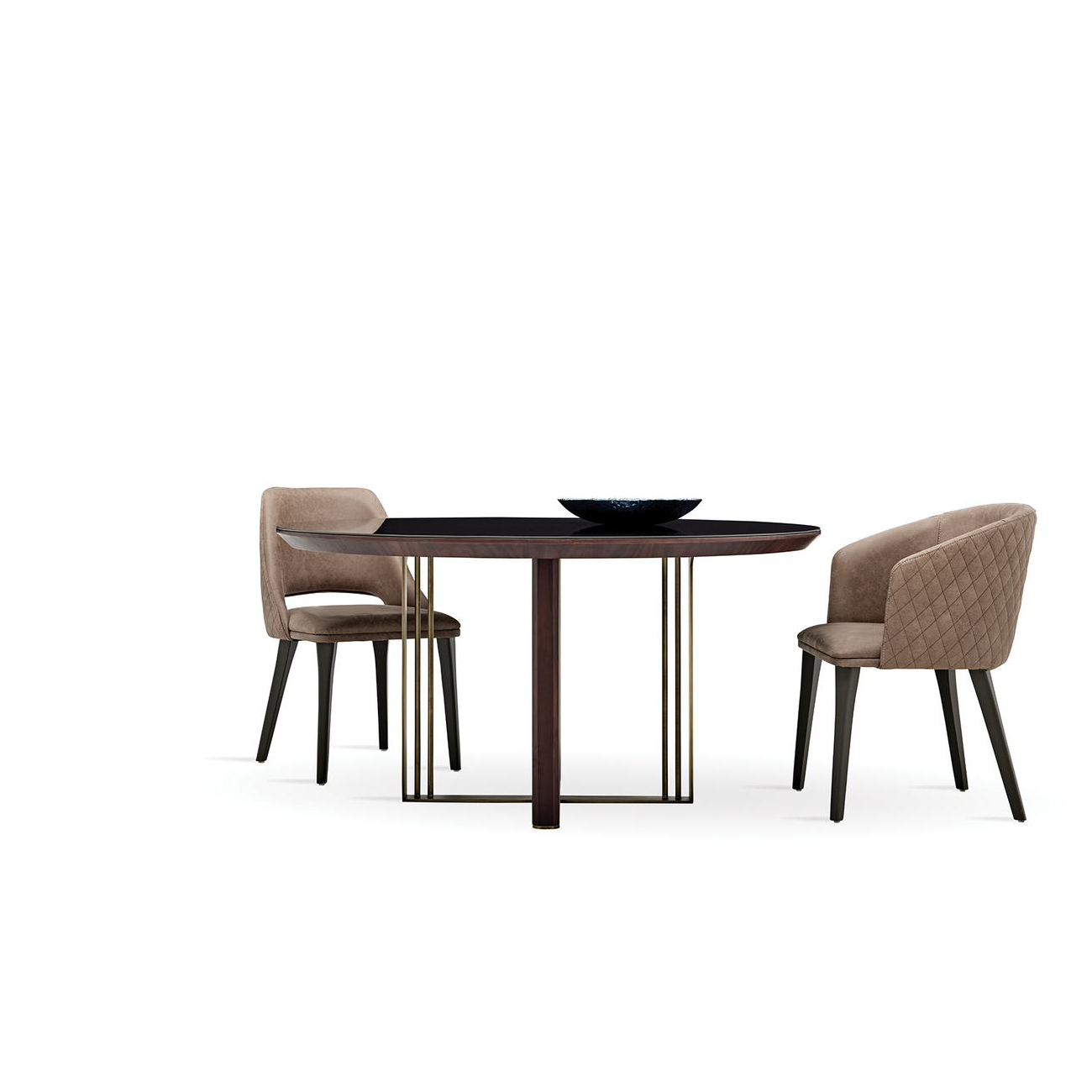 Стол обеденный Enza Home Sirona, круглый, размер 150х150х76 см, стеклянная поверхность07.182.0572.0000.0001.0157.