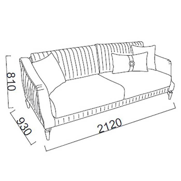 Диван-кровать Bellona Sanvito, 3-х местный, раскладной, цвет: кремовый 202308 (подушки-кирпичный 202309), 212х93х81 см (SANV-03)SANV-03