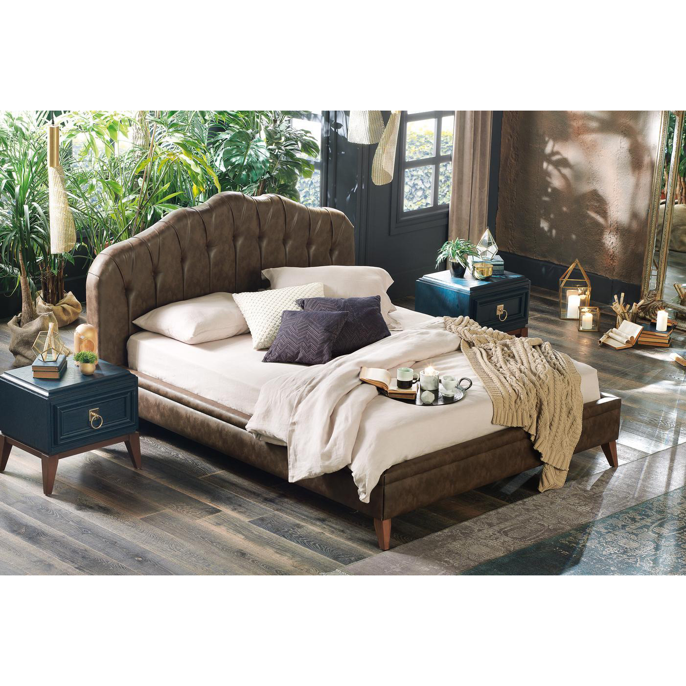 Кровать Enza Home Elegante,180х200, с подъёмным механизмом, цвет коричневый 308 (EH59508)EH59508