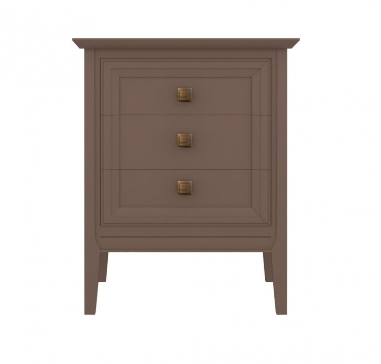 Тумбочка прикроватная Tesoro Quartz, 3 ящика, 49х40х62 см, цвет: кварц (T303QU)T303QU
