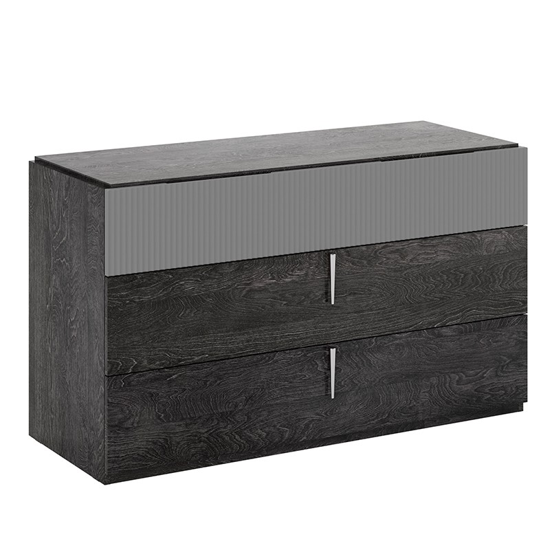 Комод Camelgroup Onyx, 3 ящика, цвет: темно-серая береза, 132х48х76 см (181CMS.01MB)181CMS.01MB