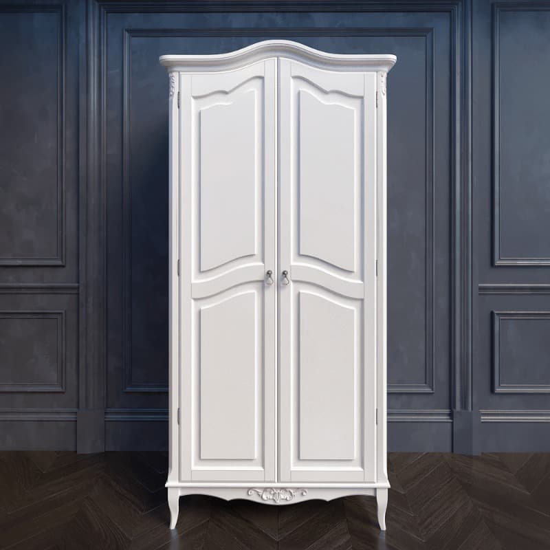 Шкаф платяной Aletan Provence, 2-х дверный, цвет: слоновая кость (B802)B802