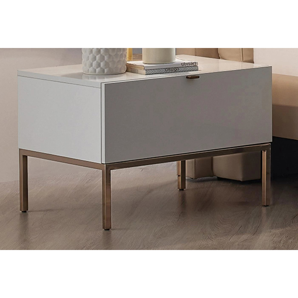 Тумбочка белая Enza Home Legato, размер 65х48х46 см55555000001003  Тумбочка белая Enza Home Legato, размер 65х48х46 см55555000001003