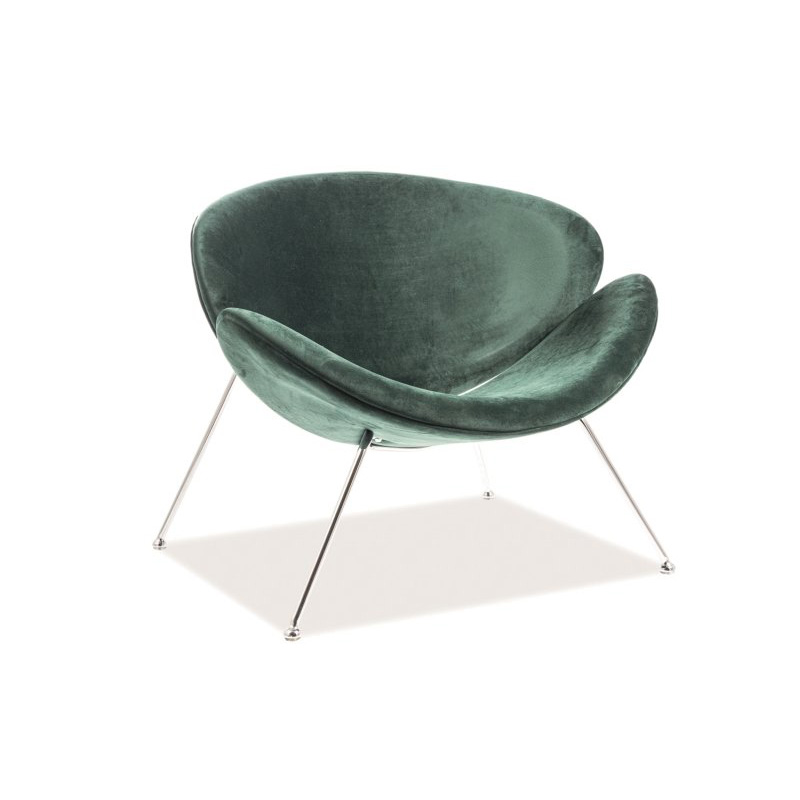 Кресло SIGNAL MAJOR VELVET, зеленый / хром, тк. BL78, размер 84х49х7219329