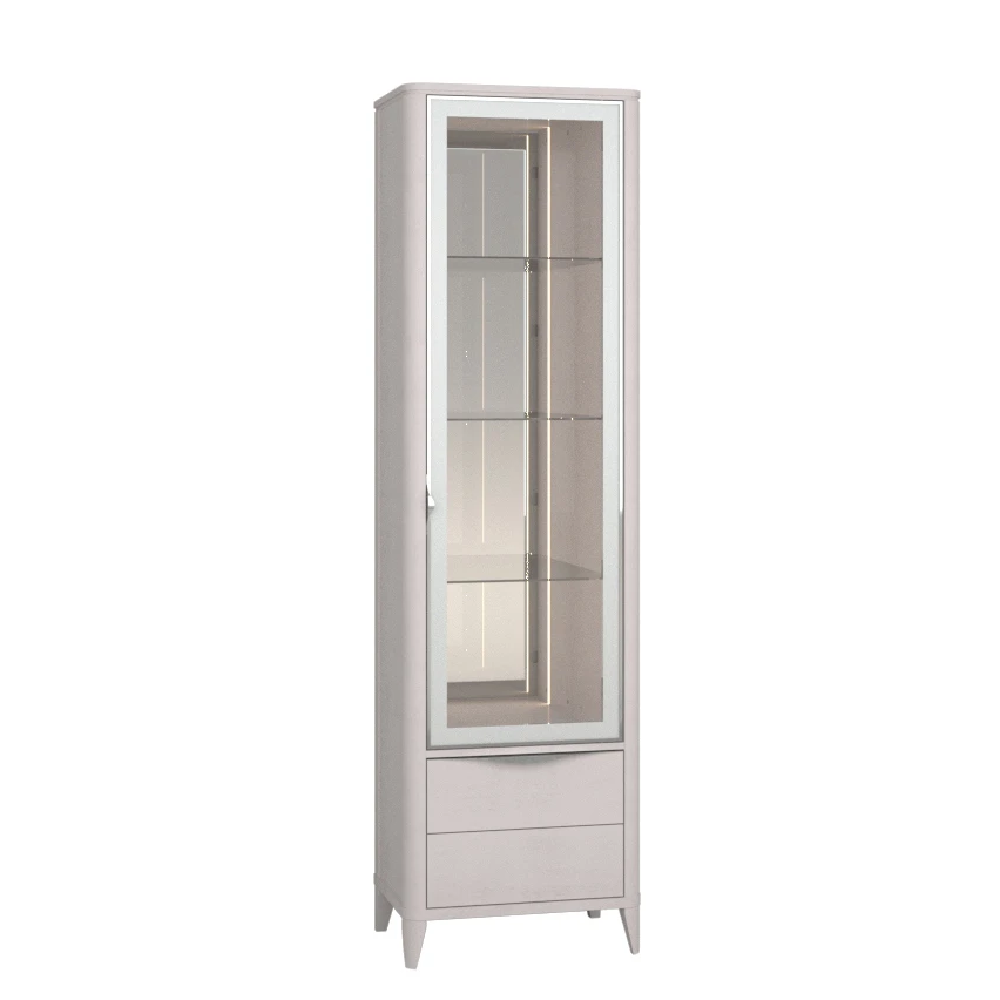 Витрина Молодечномебель Барселона, 61x42x217 см, цвет: кашемир (ММ-426-01/01)ММ-426-01/01