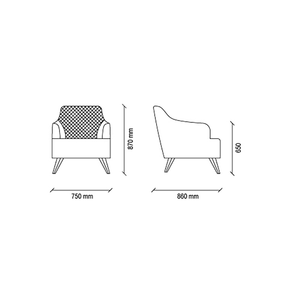 Кресло Enza Home Marlena, размер 75х86х87 см