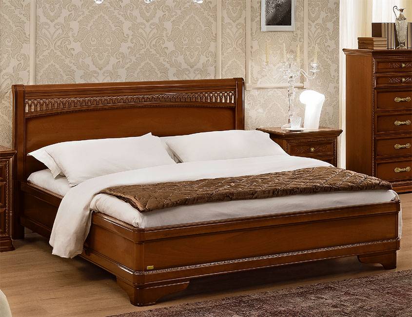 Кровать Camelgroup Torriani Tiziano, двуспальная, без изножья, цвет: орех, 180x200 см (128LET.16NO)128LET.16NO
