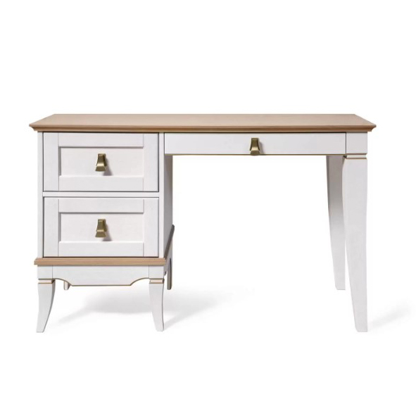 Стол туалетный Гомельдрев Тельма, размер 120х47х73 см, цвет белый/натуральный дуб (ГМ 6589-10)ГМ 6589-10 Стол туалетный Гомельдрев Тельма, размер 120х47х73 см, цвет белый/натуральный дуб (ГМ 6589-10)ГМ 6589-10