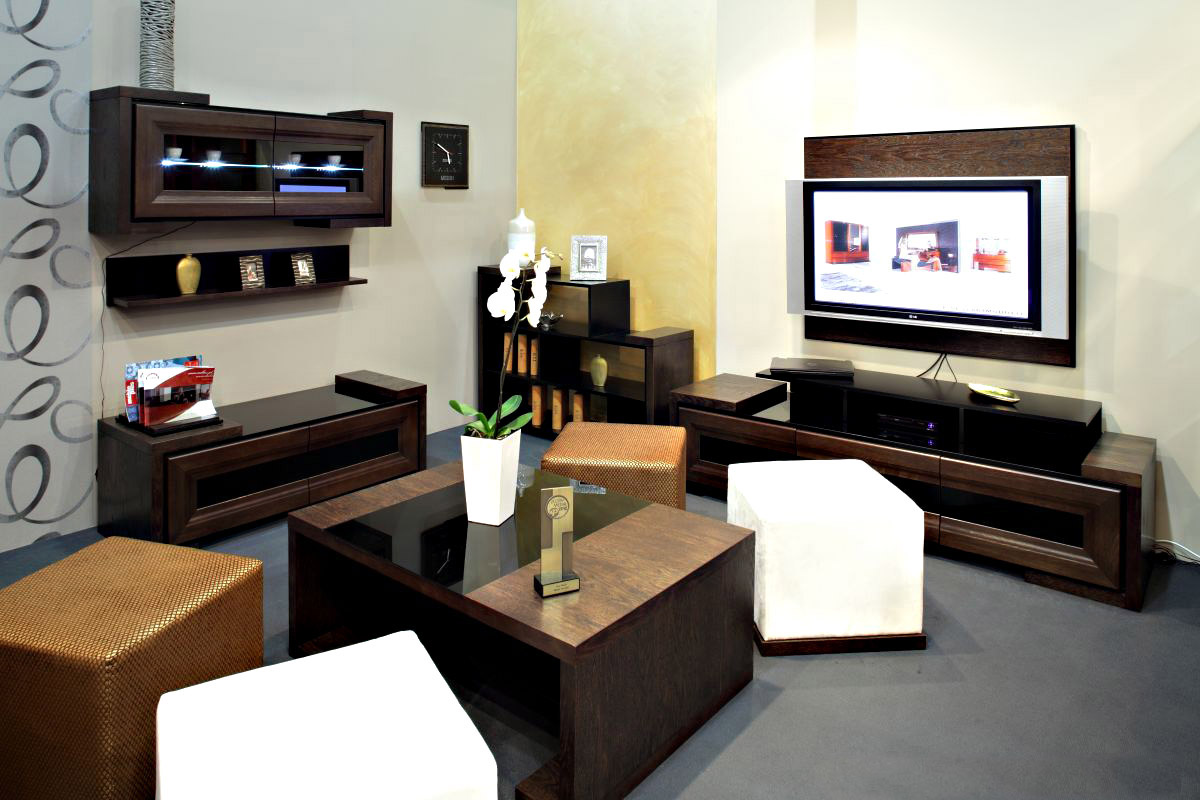 Панель настенная для ТВ Mebin Corino, цвет: дуб натуральный+черный/орех+черный, размер 150х4х100Panel duzy TV