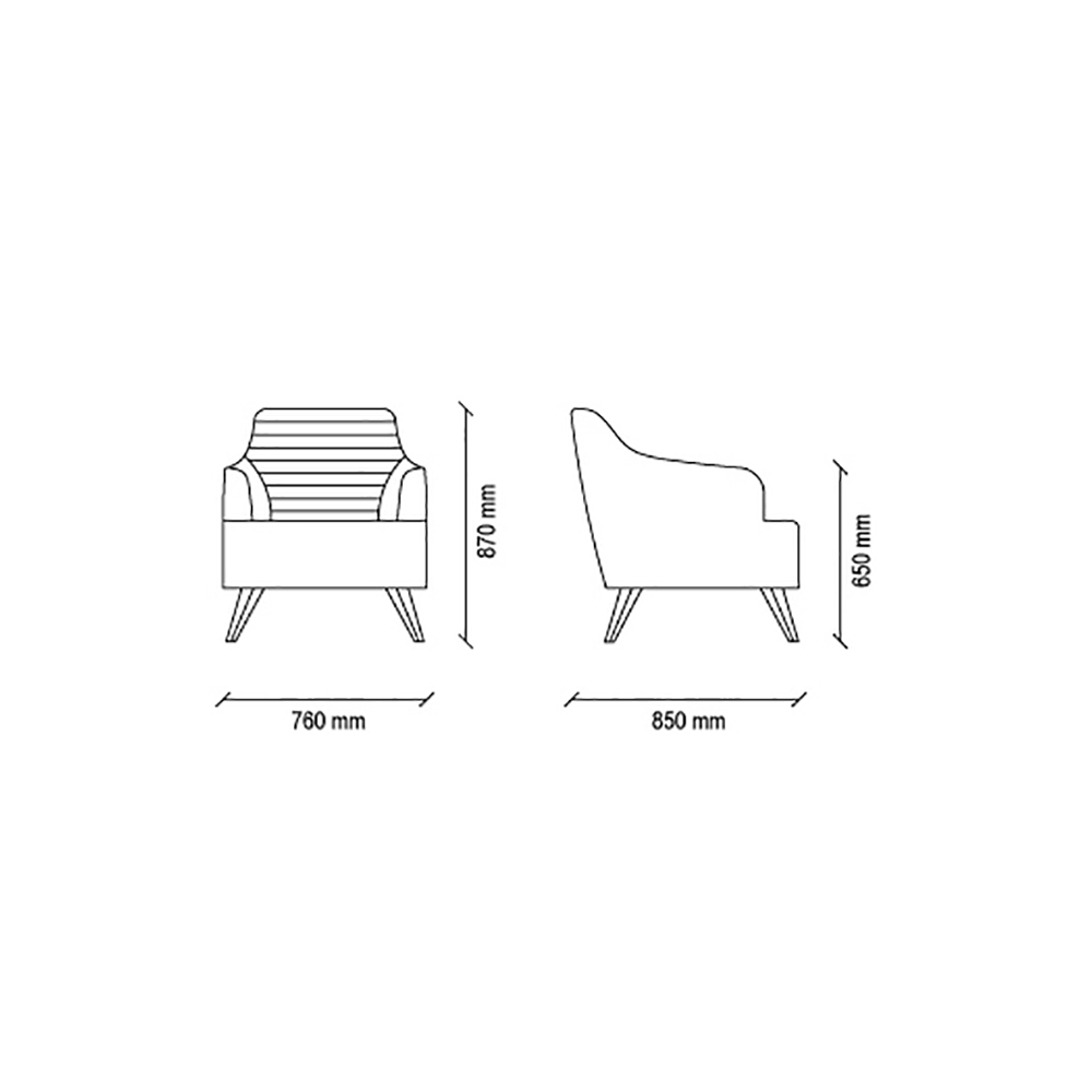 Кресло Enza Home Sona, размер 75х85х87 см