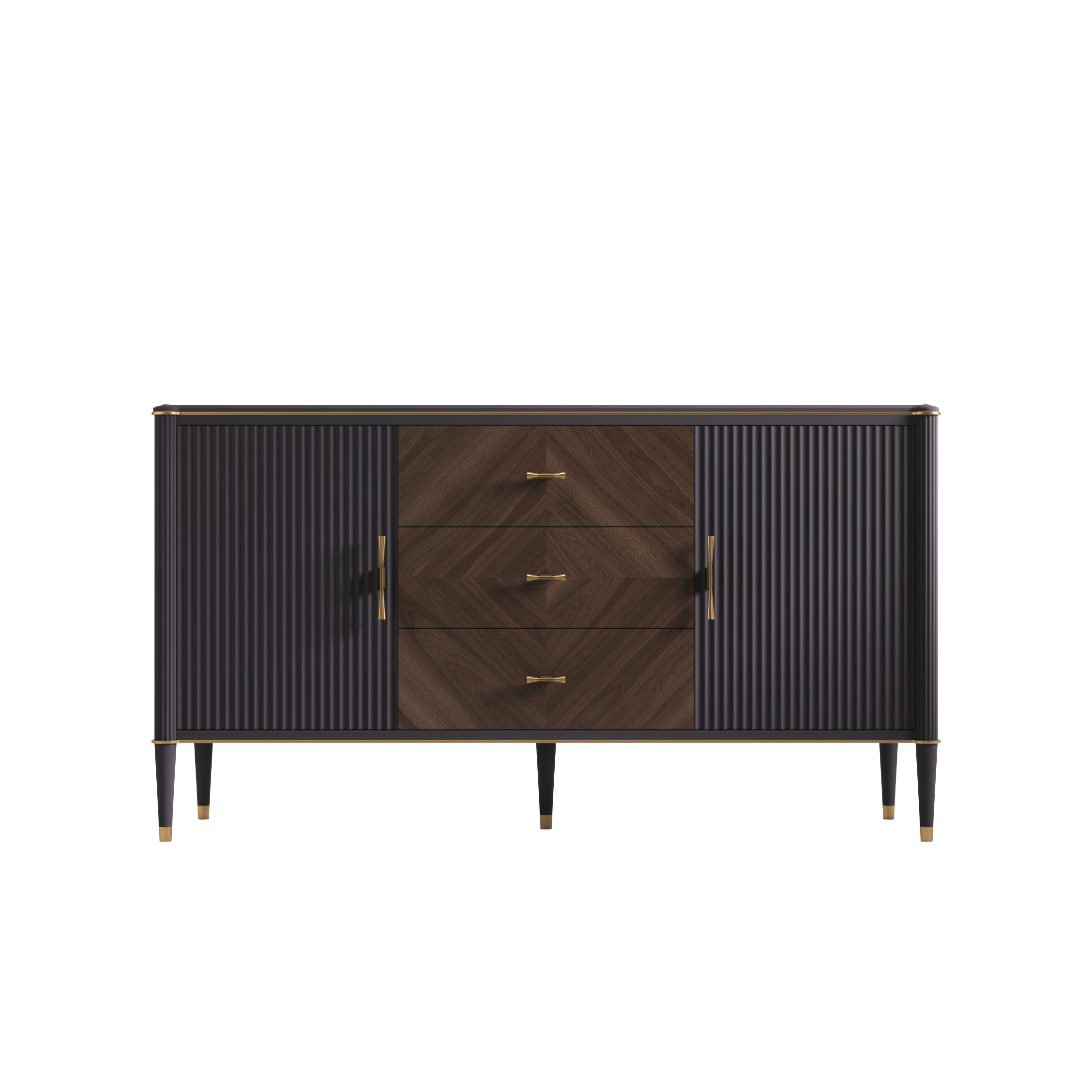 Комод-прилавок Timber Венеция, 160x45x89 см, цвет: Моккачино/Орех американский (Т-104/MO/NA)Т-104/MO/NA