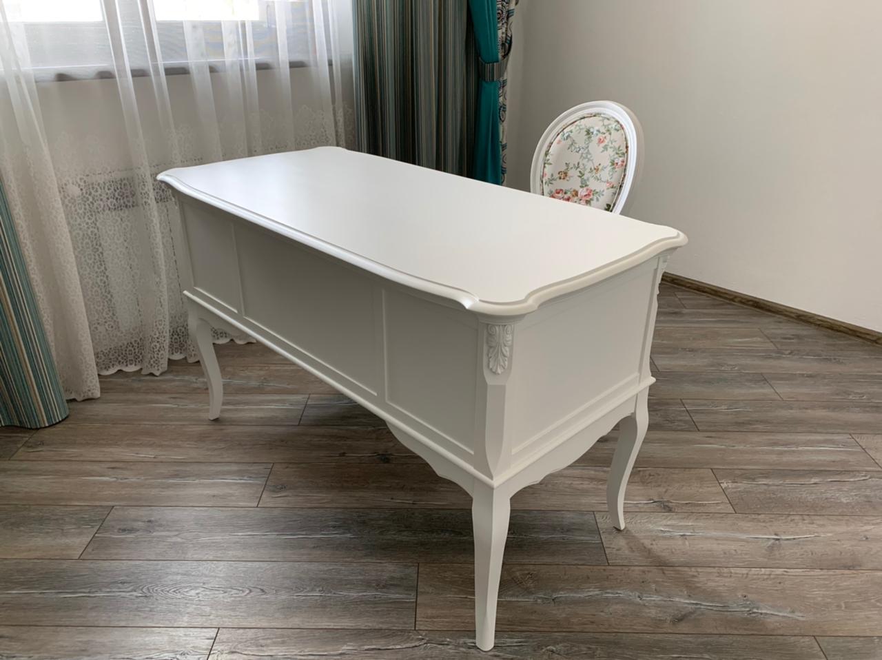 Стол письменный Aletan Provence Wood большой, цвет: слоновая кость-дерево 152х60х80 см (W706)W706 Стол письменный Aletan Provence Wood большой, цвет: слоновая кость-дерево 152х60х80 см (W706)W706
