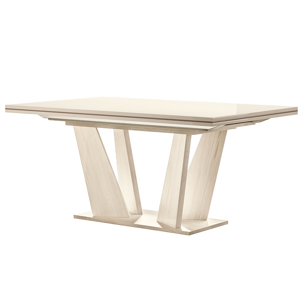 Стол обеденный Status Perla, цвет белый дуб, 160x104x75 см (PLDWLTA01) остатокPLDWLTA01